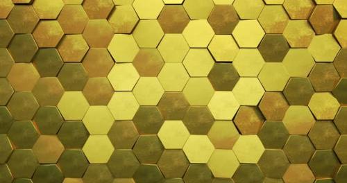 Videohive - Gold Hexagon Loop - 32688333 - 32688333