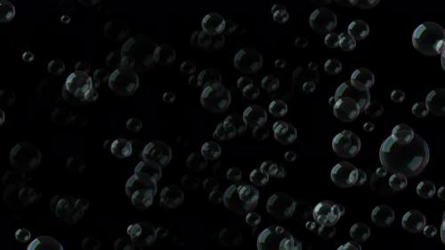 Videohive - A large number of bubbles fly in the air on a black background - 32693280 - 32693280