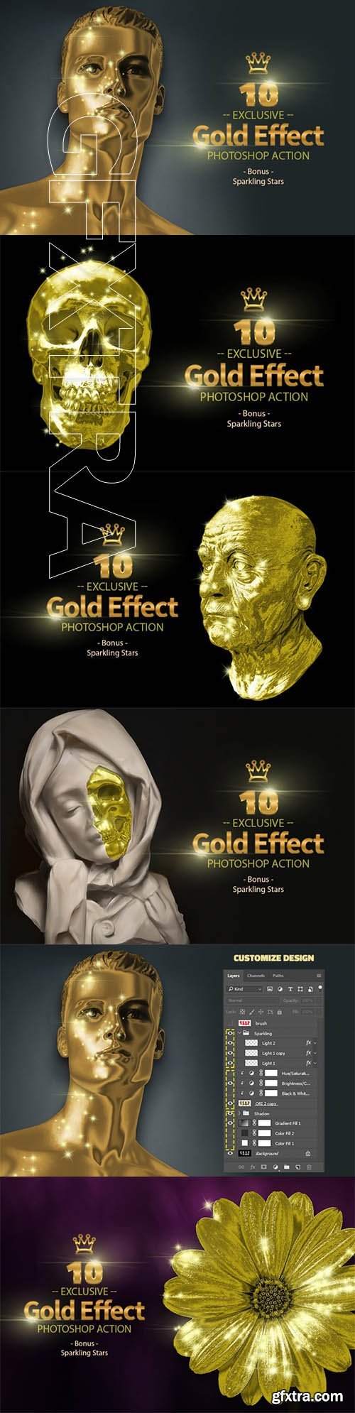 Graphicriver - 10 Gold & Sparkling Stars