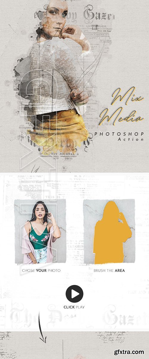 GraphicRiver - Mix Media Effect Photoshop Action 22838359