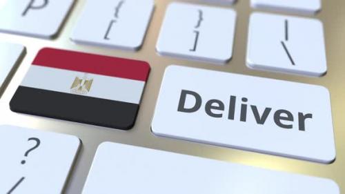 Videohive - Deliver Text and Flag of Egypt on the Computer Keyboard - 32696484 - 32696484