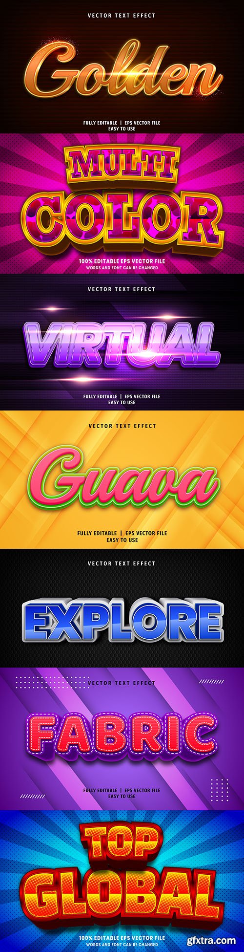 Editable font effect text collection illustration design 225