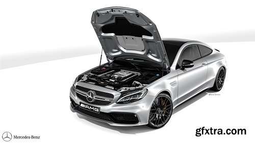 Mercedes-Benz C63 AMG Coupe 2016 3D Model