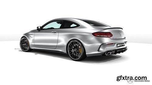 Mercedes-Benz C63 AMG Coupe 2016 3D Model