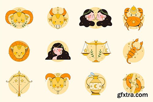 Design zodiac sign collection 