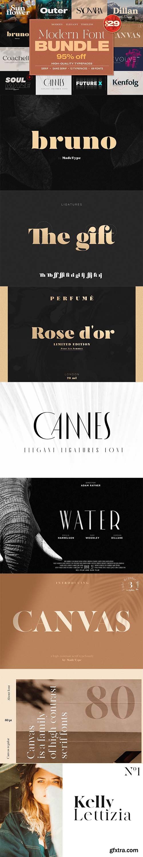 CreativeMarket - Modern Font Bundle 4358653