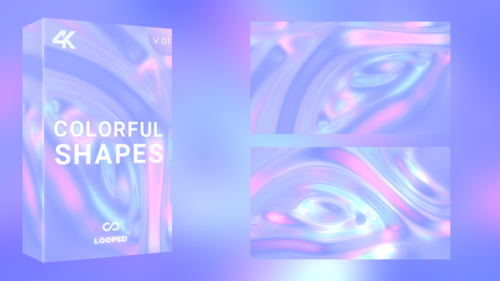 Videohive - Chromatic Colorful Glow Flowing Shapes - 32384934 - 32384934