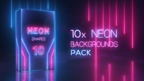 Videohive - Cinematic Neon Frame Backgrounds Pack - 32668689 - 32668689