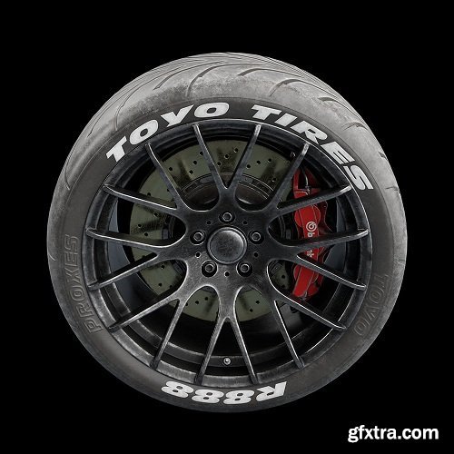 HQ Alloy Wheel 3D Model