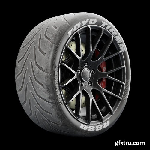 HQ Alloy Wheel 3D Model