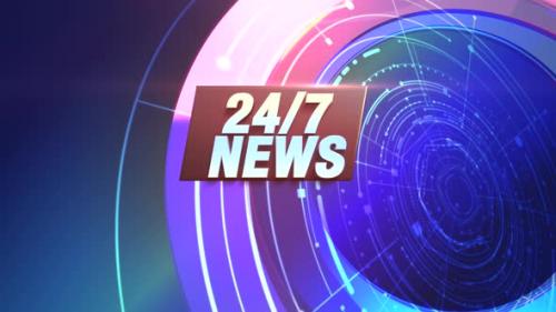 Videohive - 24 News and news intro graphic with lines and circular shapes in studio - 32698701 - 32698701