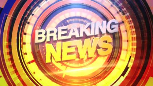 Videohive - Text Breaking News and news intro graphic with lines and circular shapes in studio - 32698715 - 32698715