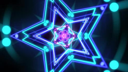 Videohive - Colorful neon geometric shape in space - 32698765 - 32698765