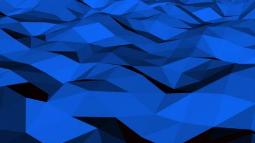 Videohive - Dark blue low poly abstract background - 32698808 - 32698808