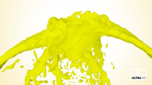 Videohive - Yellow Paint Splash Collision - 32706340 - 32706340