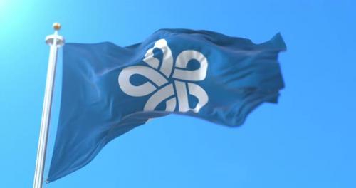 Videohive - Fukuoka Prefecture Flag, Japan - 32709927 - 32709927