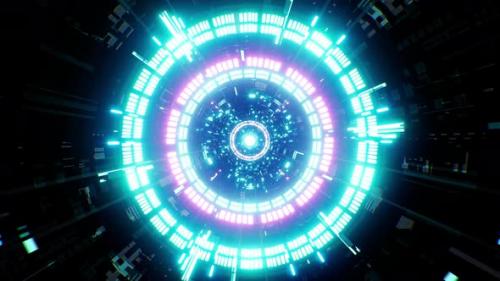 Videohive - Fast Scifi Portal Neon Vj Background Loop 4K - 32711241 - 32711241