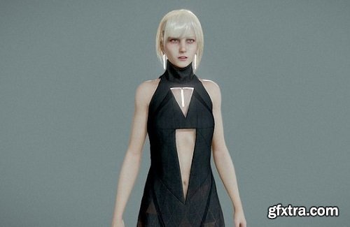 Sci-Fi girl 3d model