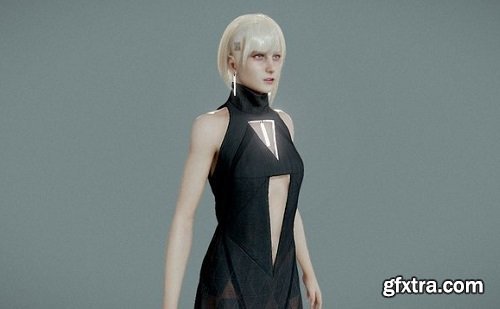 Sci-Fi girl 3d model