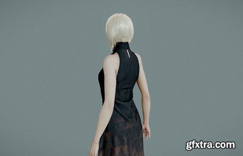 Sci-Fi girl 3d model