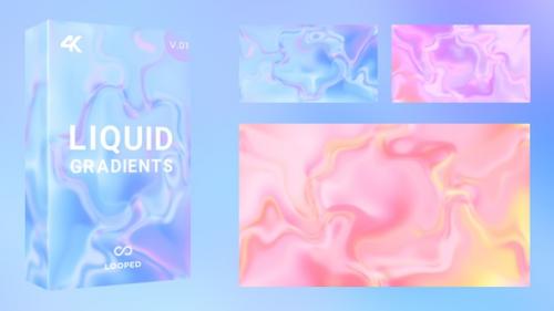 Videohive - Swirly Flowing Colorful Gradiens Liquid Shape Backgrounds Pack - 29993243 - 29993243