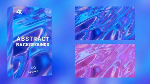 Videohive - Wavy Chromatic Liquid Shapes Backgrounds Pack - 30016750 - 30016750