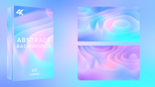 Videohive - Colorful Wavy Shape Backgrounds Pack - 30402170 - 30402170