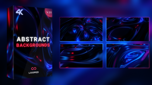 Videohive - Glowing Futuristic Dark Shapes Flowing - 32384721 - 32384721