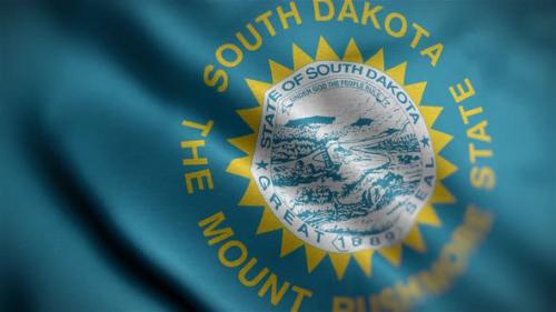 Videohive - South Dakota State Flag Angle - 32678186 - 32678186