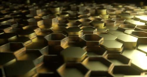 Videohive - Metallic Hexagon Boxes Loopable - 32688409 - 32688409