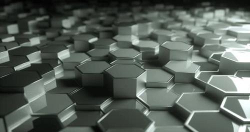 Videohive - Silver Hexagon Seamless Looping - 32688530 - 32688530