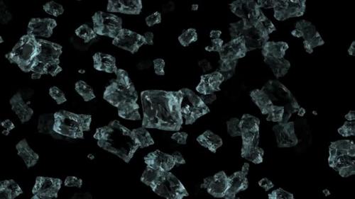 Videohive - Particles of ice falling down on a black background - 32693275 - 32693275