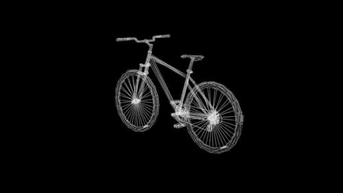 Videohive - Wireframe Bicycles for long distance sports - 32735160 - 32735160