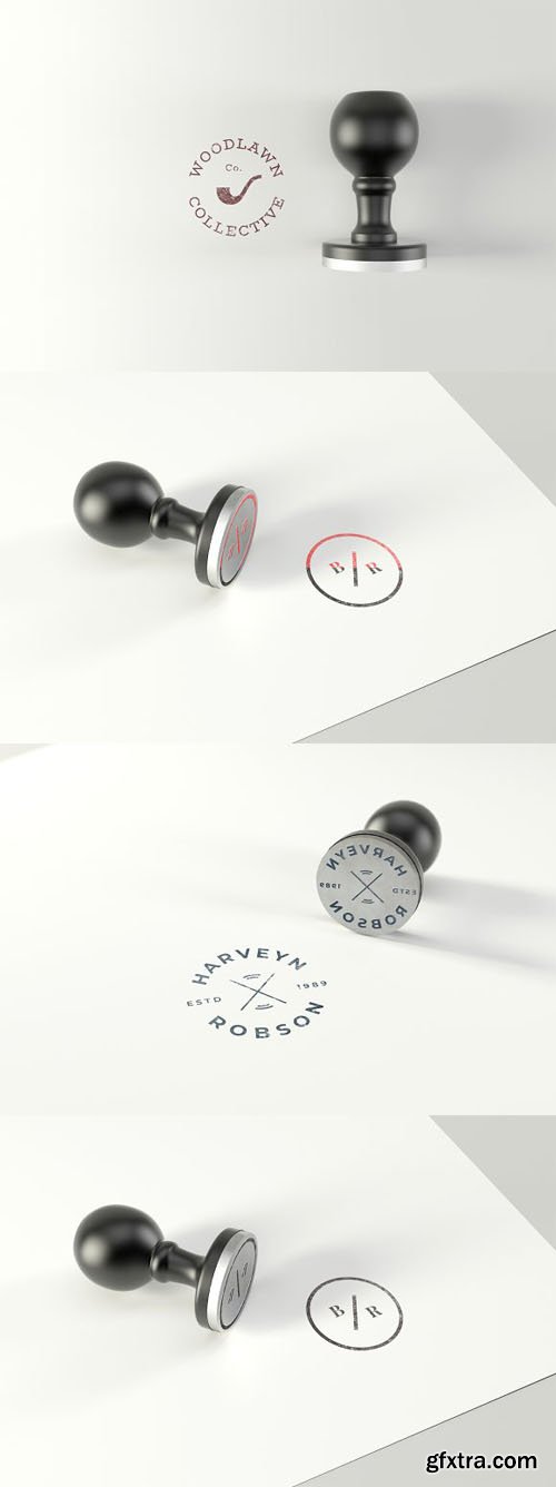 Logo Stamp PSD Mockups Templates