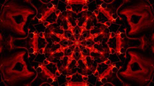 Videohive - Red Fire Kaleidoscope Loop 4K 01 - 32755222 - 32755222