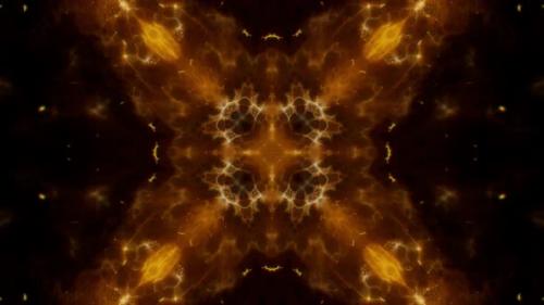 Videohive - Shining and Spreading Gold Kaleidoscope Loop 4 K - 32755323 - 32755323