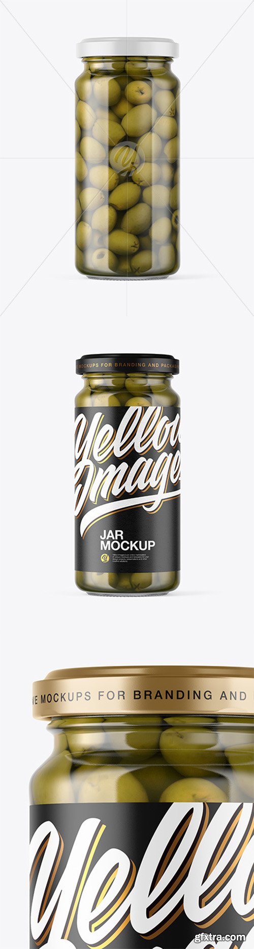 Clear Glass Jar with Olives Mockup 53307