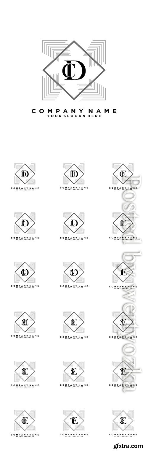 Initial logo template vector