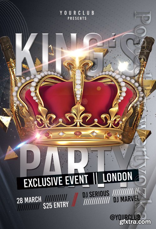 Kings Party - Premium flyer psd template