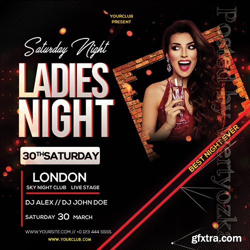 Ladies Night Event - Premium flyer psd template