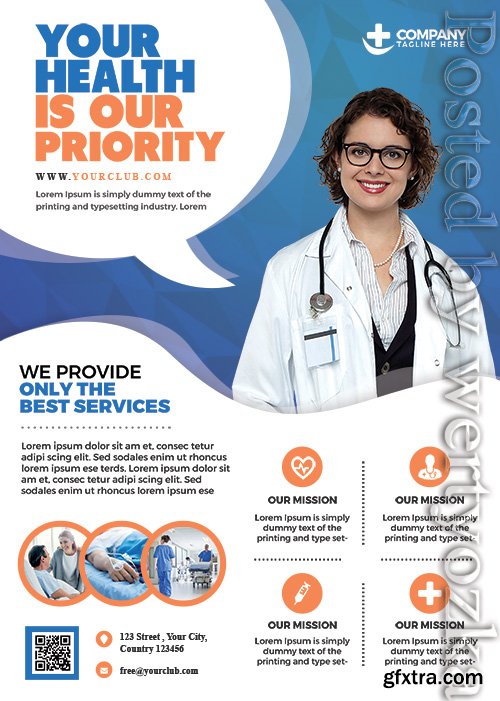 Health and Hospital Business - Premium flyer psd template