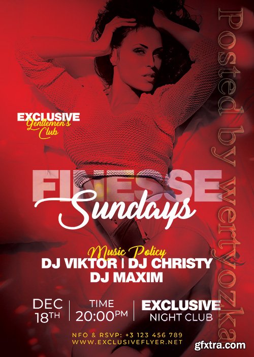 Finesse sundays - Premium flyer psd template