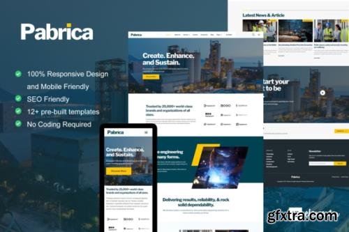 ThemeForest - Pabrica v1.0.0 - Engineering & Industrial Service Elementor Template Kit - 32711314