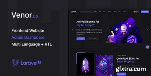 CodeCanyon - Venor v2.0 - Multipurpose Website CMS & Creative Agency Management System - 32526484