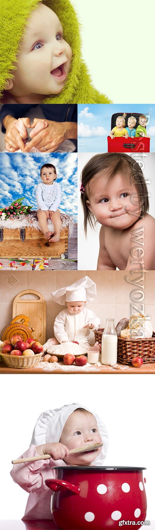 Little children, newborn stock photo