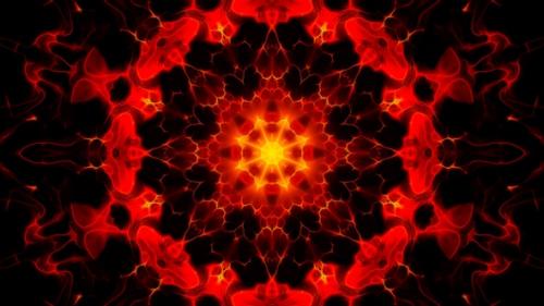 Videohive - Red Fire Kaleidoscope Loop 4K 04 - 32755249 - 32755249