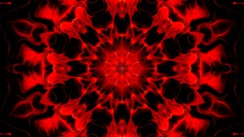 Videohive - Red Fire Kaleidoscope Loop 4K 06 - 32755851 - 32755851