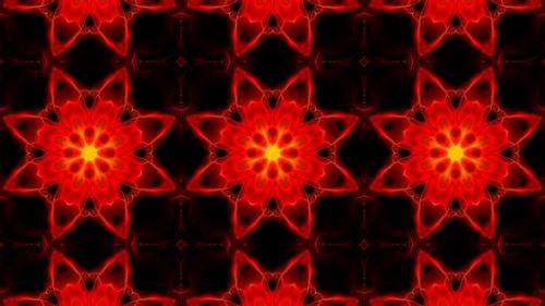 Videohive - Red Fire Kaleidoscope Loop 4K 07 - 32755909 - 32755909