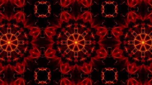 Videohive - Red Fire Kaleidoscope Loop 4K 09 - 32755921 - 32755921