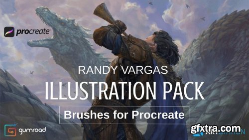 Gumroad - Illustration Pack - Brushes for Procreate By Randy Vargas